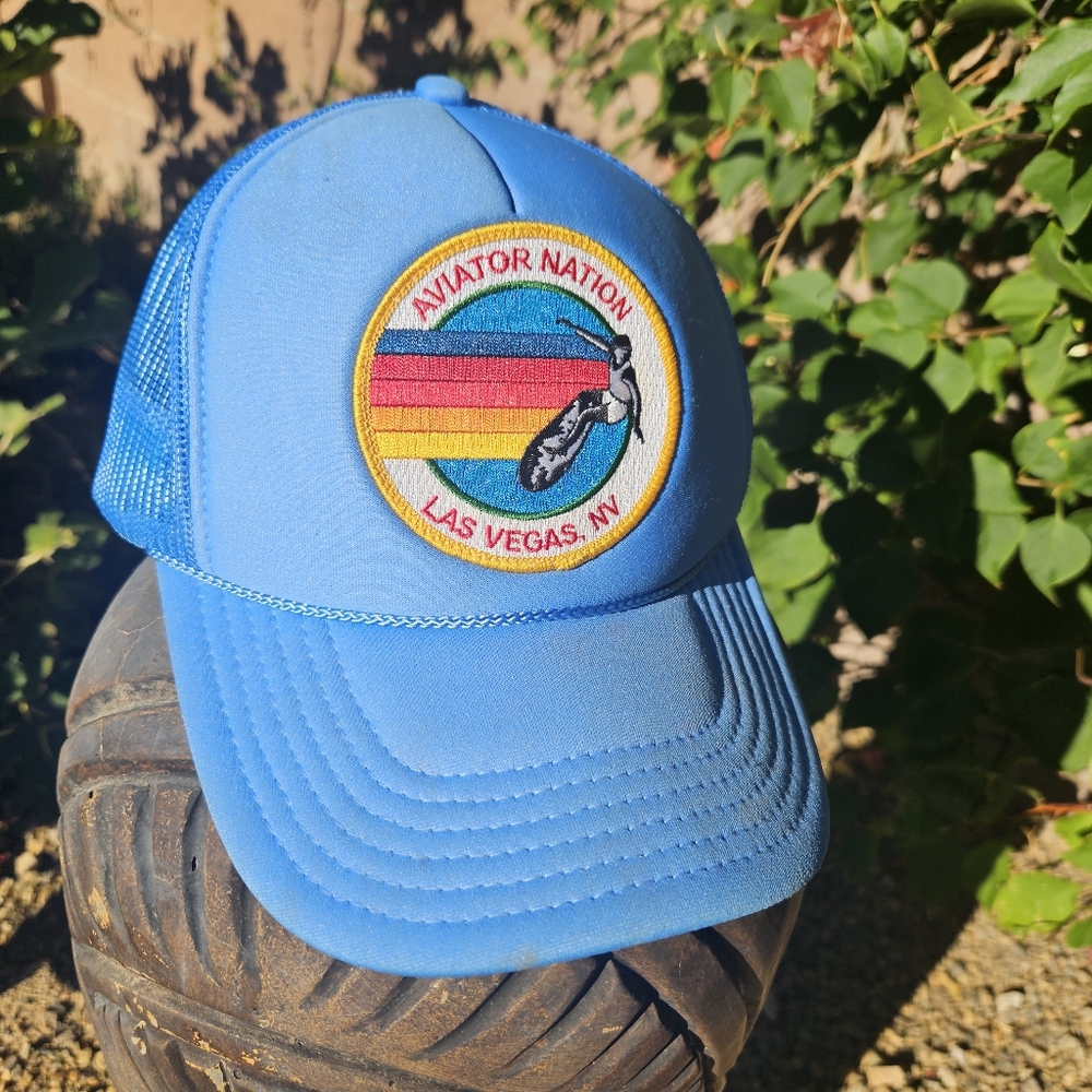 Aviator Nation Blue Las Vegas Trucker Hat